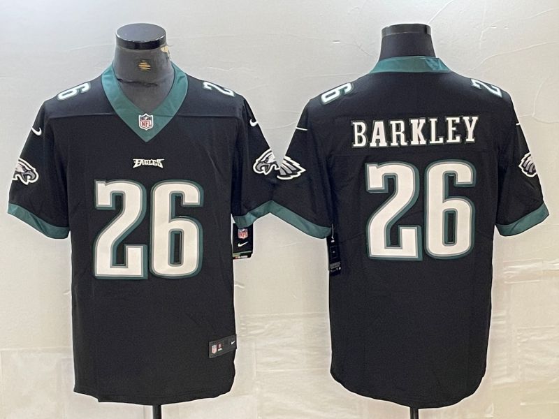 Men Philadelphia Eagles #26 Barkley Black 2024 Nike Vapor Untouchable Limited NFL Jersey